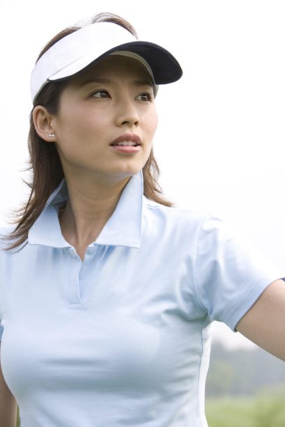 Portrait of a female Chinese golfer